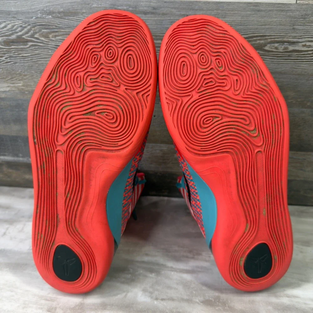 Nike Kobe 9 Elite GS Size 7Y Basketball Shoes Independence Day Red 636602-600